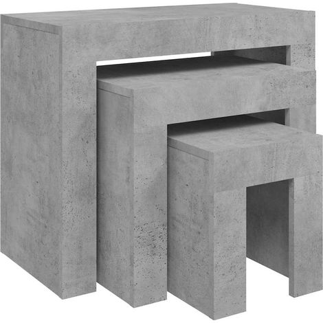 Maison Exclusive - Mesas de centro apilables 3 pzs madera ingenie (1/5)