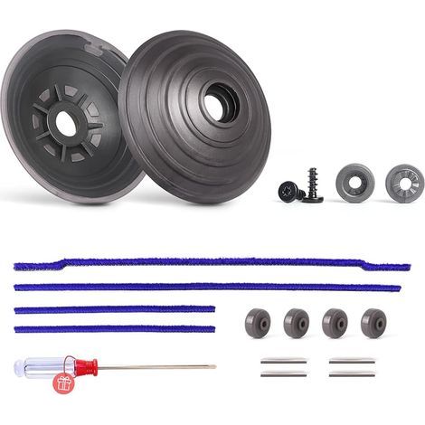 Rueda V-Ball 966817-01 de felpa suave + ruedas de repuesto para aspiradoras Dyson V6-V11 con cabezal de limpieza de accionamiento directo de 35-50 W con ejes. (1/5)