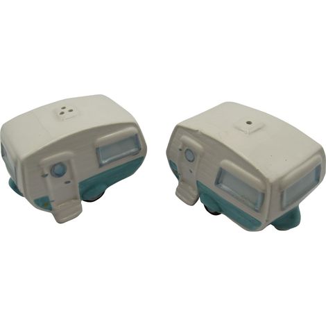 Ceramic Salt And Pepper Shakers (Caravan Pots Novelty Collectable Pottery Set Dispenser)