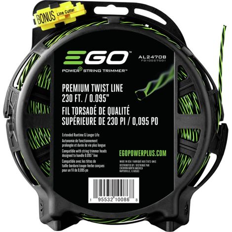 EGO AL2470B Premium Twist String, linea trimmer bi-componente (confezione sfusa), verde (1/2)