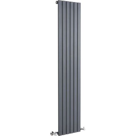 Milano Capri Anthracite Vertical Column Single Flat Panel Radiator - 1780mm x 354mm (1/5)