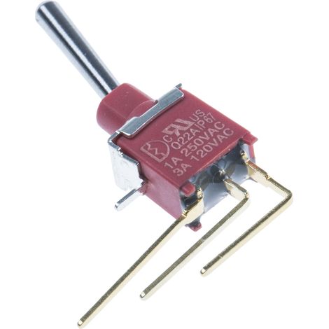 Interrupteur à levier RS PRO, Verrouillable, 1RT, 3 A @ 120 V c.a. ( Prix pour 1 ) (1/2)