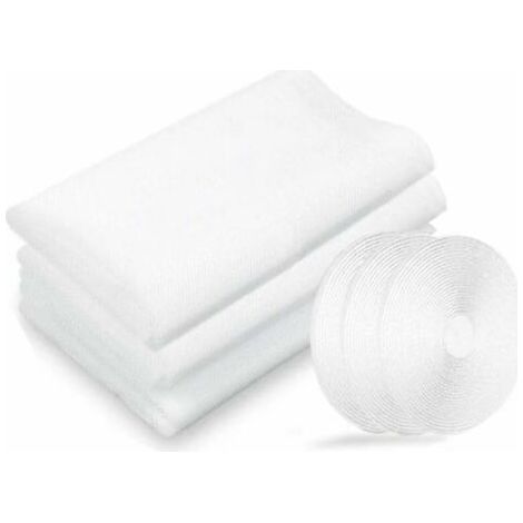 BUNTHAUS (Blanc) Lot de 3 moustiquaires de protection de fenêtre 130 cm x 150 cm, moustiquaires de fenêtre (1/5)