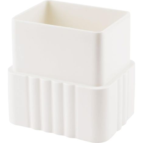 Adaptateur de descente pluviale, 1 pack PVC gouttière vers tuyau de vidange adaptateur de descente pluviale carrée vers descente pluviale carrée connecteur de tuyau de vidange en plastique (1/5)