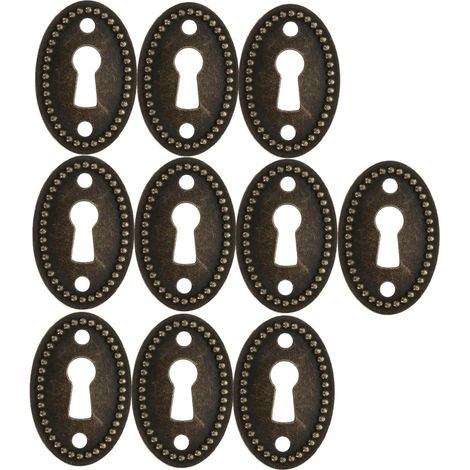 Luxshiny Lot de 10 cache-serrures ovales vintage 35x23mm, plaques (1/5)