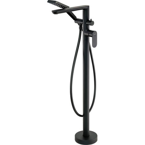 Deante Alpinia grifo lavabo negro mate con ducha de 3 chorros