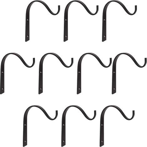 Lot de 10 crochets et patères-Crochets muraux en fer forgé-Il peut servir à suspendre des lanternes, des mangeoires (1/5)