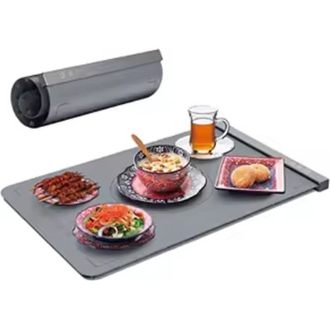 TrAdE Shop Traesio - Vassoio Riscaldante Scaldavivande Elettrico Tappetino Pieghevole Flessibile In Silicone - (1/5)