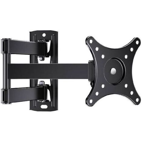Support mural pivotant pour téléviseurs de 14 à 43 pouces – Longueur d'extension maximale de 44 cm, compatible avec les écrans plats LED, LCD et OLED, charge maximale supportée par 18 kg. (1/5)