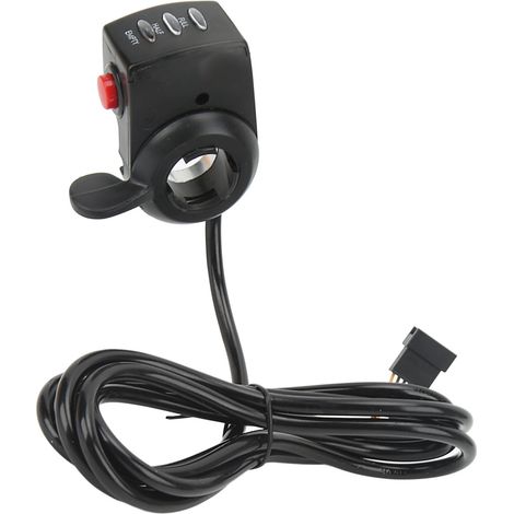 Accélérateur Pouce Vélo Électrique 48V, Manette Sensible et Stable avec Écran Batterie ABS Durable (1/5)