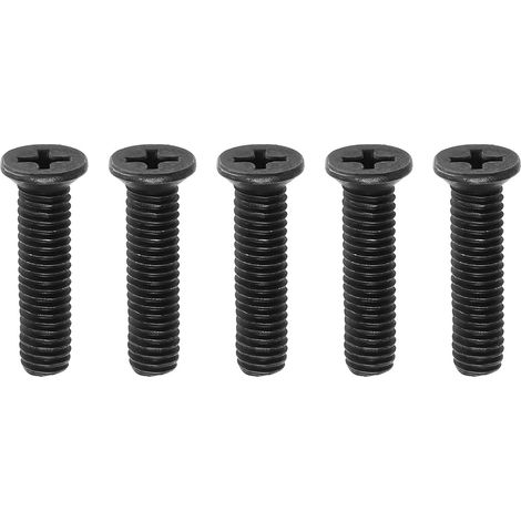 Lot de 5 vis M6 x 25 mm - Acier carbone - Filetage gauche pour mandrin UNF - Fixation robuste perceuse - Atelier et bricolage - Noir