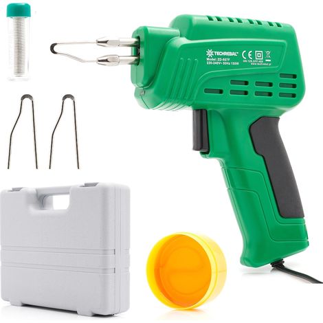 Set di saldatore a trasformatore da 150W ZD-507F in custodia + 2 punte, stagno, colofonia