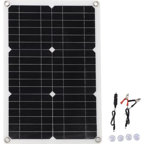Tragbares 18V 20W Solarpanel, wasserdichtes monokristallines, halbflexibles Solarladepanel für Wohnmobile, Fahrzeuge und Yachten (1/5)