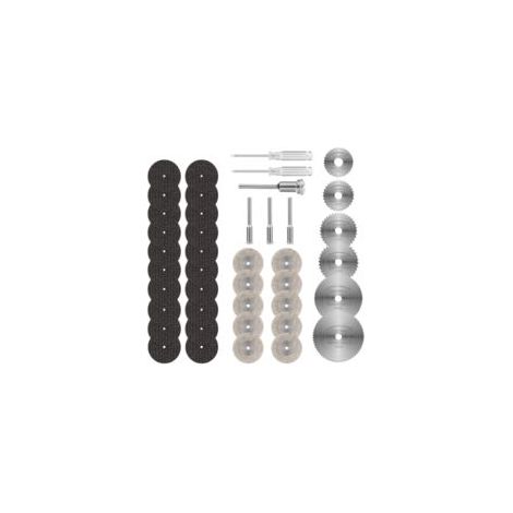 Disques de Coupe Dremel 36PCS, Kit Lames Scie Circulaire HSS Diamant Résine, Coupe Bois Métal Plastique, Outil Rotatif (1/5)