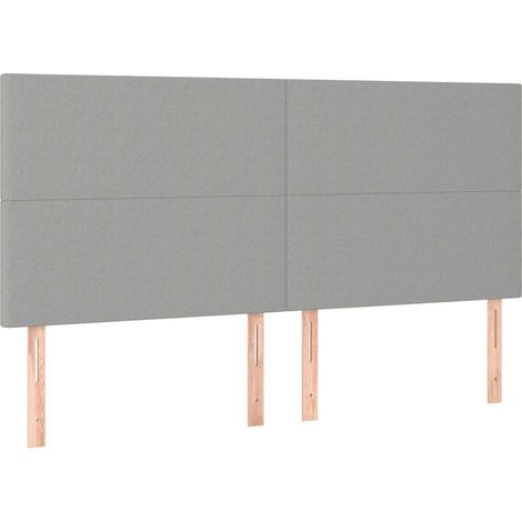 Maison Exclusive - Čelo postele světle šedé 180x5x118/128 cm látkové (1/5)