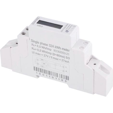 1P LCD-Digitalanzeige, einphasiger DIN-Schienen-Stromverbrauchszähler