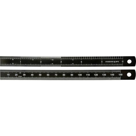 Règle 150mm RS PRO, Impérial, Métrique, en Acier ( Prix pour 1 )