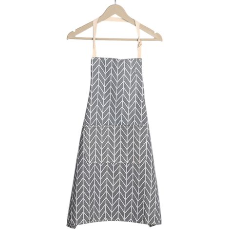 Tablier Réglable - Coton Lin - Poche Centrale - Pour Cuisine Restaurant Ménage - 72 x 65 cm - 1 Pièce (1/5)