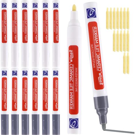 Lot de 14 Stylos pour Joints Carrelage Blanc (1/5)