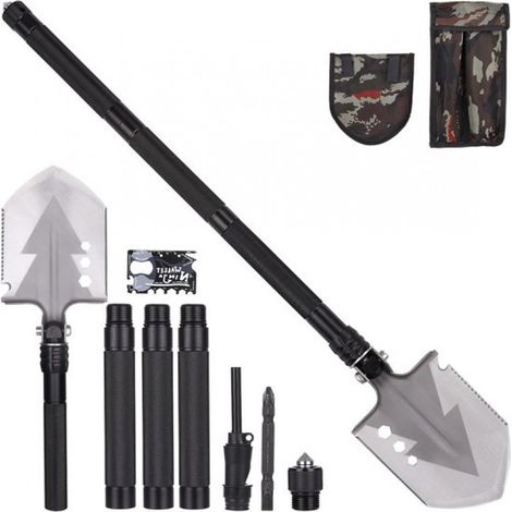 Pelle de camping pliable 78 cm - 3 longueurs possibles - Idéale pour la randonnée, la chasse et le jardinage. (1/5)
