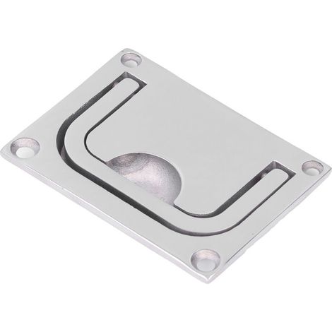 Maniglia per portello di imbarcazione in acciaio inox 316 per sollevamento a filo del telo di copertura del ponte, specchio quadrato (1/4)
