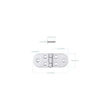 10 Charnière Inox et Vis, Montage facile et solides, pour Table Pliante, Porte de Placard, Trappe, Fenêtre Bateau/Maison - Crezuo