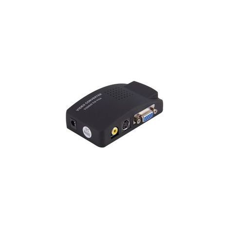 Convertisseur Adaptateur Vidéo AV, RCA, S-Vidéo vers VGA pour Moniteurs Et Projecteurs (1/4)