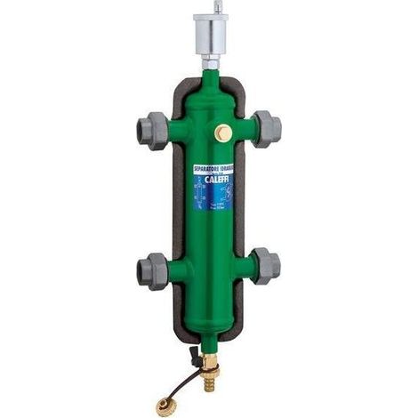 Séparateur hydraulique 1" avec corps en acier thermolaqué – Raccords union filetés femelles – Isolation thermique – Pression max 10 bar (1/4)