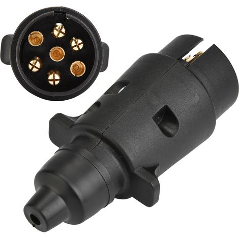 Connecteur prise 7 broches pour remorque caravane, fiche attelage camping-car, norme européenne 12V, prise tracteur robuste (1/5)