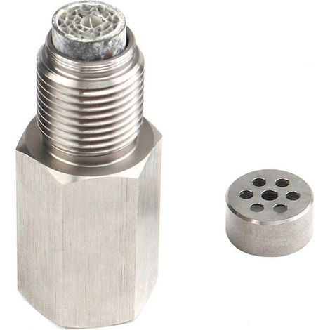 Adaptateur de sonde lambda M18x1,5 avec éléments filtrants pour entretoise d'extension d'hydrogène décatalysée, correction du voyant moteur. (1/5)
