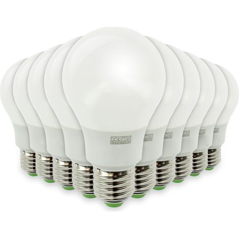 Set di 10 lampadine LED E27 8W eq 60W 806lm Température de Couleur: Bianco caldo 2700K