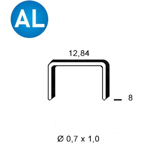 10 000 Agrafes Aluminium A-08 - 12.84x8x0.7x1 mm - D-Work