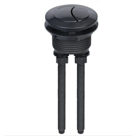 Bouton de chasse d'eau noir, bouton de chasse d'eau de remplacement de 38 mm, bouton rond double chasse pour la réparation du réservoir d'eau de la salle de bain (1/5)