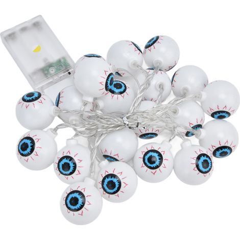20 LED Lichterkette, 3 m (9,8 ft) – Halloween-Geisteraugen-Lichterkette für Schlafzimmer, Weihnachtsdekoration und mehr (1/5)