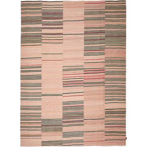 Authentique tapis d'Orient kilim fait main 252x300 orange et vert