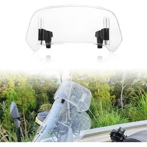 Extension de pare-brise de moto réglable – Installation simple – Matériau acrylique résistant – Protection vent améliorée – Stabilité et maniabilité (1/4)