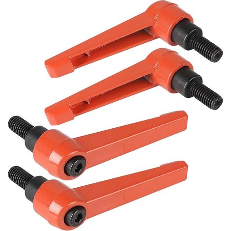verstellbare Spanngriffe M8–16 mm, Schrauben mit Spanngriff M8, Schnellspannhebel aus Stahl, Orange (1/5)