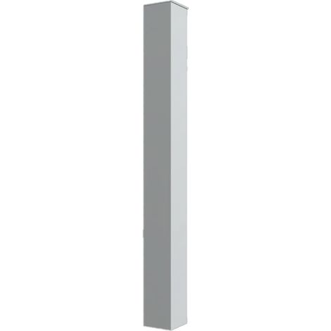Poteau support aluminium sur platine H1300 mm Dimensions poteaux 120 mm x 120 mm Couleurs Gris clair (RAL 7035) (1/2)