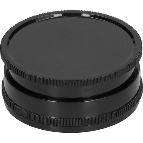 Broyeur à Fumée Portable Plat en Plastique - Outil de Broyage pour Cadeau Noir (1/5)