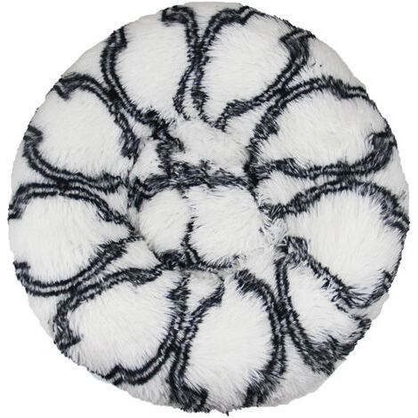 Lit pour chat, coussin moelleux, doux lavable pour chiens chats (blanc noir, 70 cm), Ensoleillé (1/5)