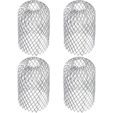 4 Pièces Crapaudines pour Gouttière D’Environ Filtres De Gouttière Grille Grillage Stop Feuille Crapaudine Crépine Pare Feuille Cache Gouttière Acier Inoxydable 6,69 X 3,15 Pouces (1/5)