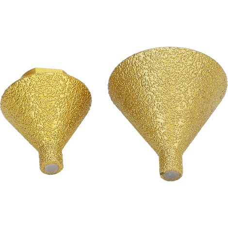 Fraise à chanfreiner 38 mm/50 mm avec adaptateur M10, fraise diamantée conique brasée pour l'agrandissement, le perçage et le meulage de trous dans le marbre, le carrelage et le quartz. (1/5)