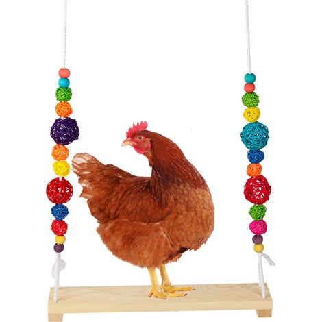 Kaelt - Balançoire perroquet moyenne à grande Pont suspendu Échelle Balançoire poule Jouet oiseau grignoteur Jouet perroquet 39,5 x 7 x 1,5 cm (1/5)