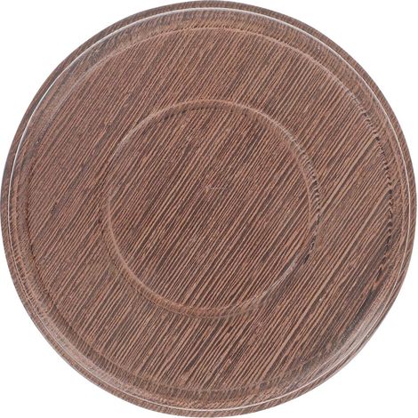 Socle en Bois Rond pour Théière et Support de Vase en Bois Marron Surface Lisse sans Bavures, Facile à Déplacer, Design Exquis pour Décoration Intérieure (1/5)