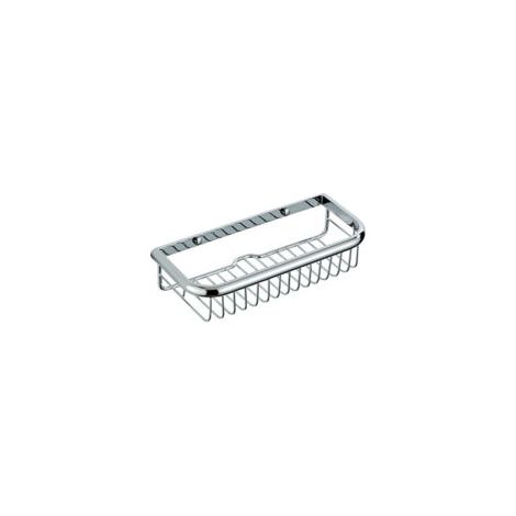 Estante/cesto rectangular cromado para ducha, resistente a la corrosión y para montaje en pared, ideal para guardar champú, acondicionador y otros artículos de baño y cocina. - Crezuo