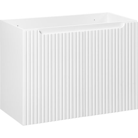 Meuble sous vasque suspendu 2 portes NOVA blanc 80 cm (1/5)