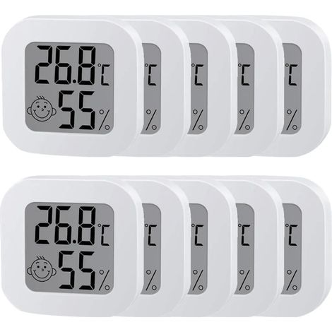 Set aus zehn Hygrometer-Thermometern zur Messung von Temperaturen von -50 bis -70 Grad und Luftfeuchtigkeit (1/5)