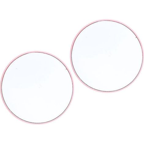 Kosmetikspiegel mit 10-facher Vergrößerung, Reise-Kosmetikspiegel mit Saugnapf, kleiner Kosmetikspiegel, 2er-Pack – Schwarz, 7,5 cm, Rosa (1/3)