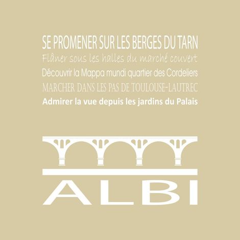 Tableau sur toile Albi beige 30x30 cm - Impression sur Toile Murale Décorative - Image imprimée en HD sur Toile - Toile sur Châssis en Bois FSC - Fabriqué en France