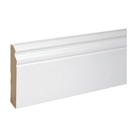 BATTISCOPA BAROCCO PIRCHER - MDF BIANCO MM 18X100 H.MM 2250- 6 pezzi